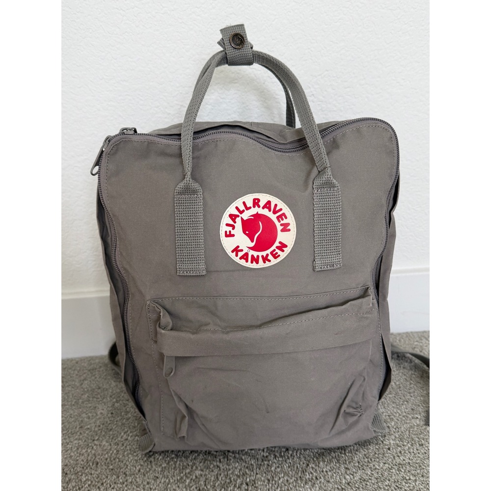 Fjallraven Kanken Classic Backpack Grey Vinylon F School Travel Bag